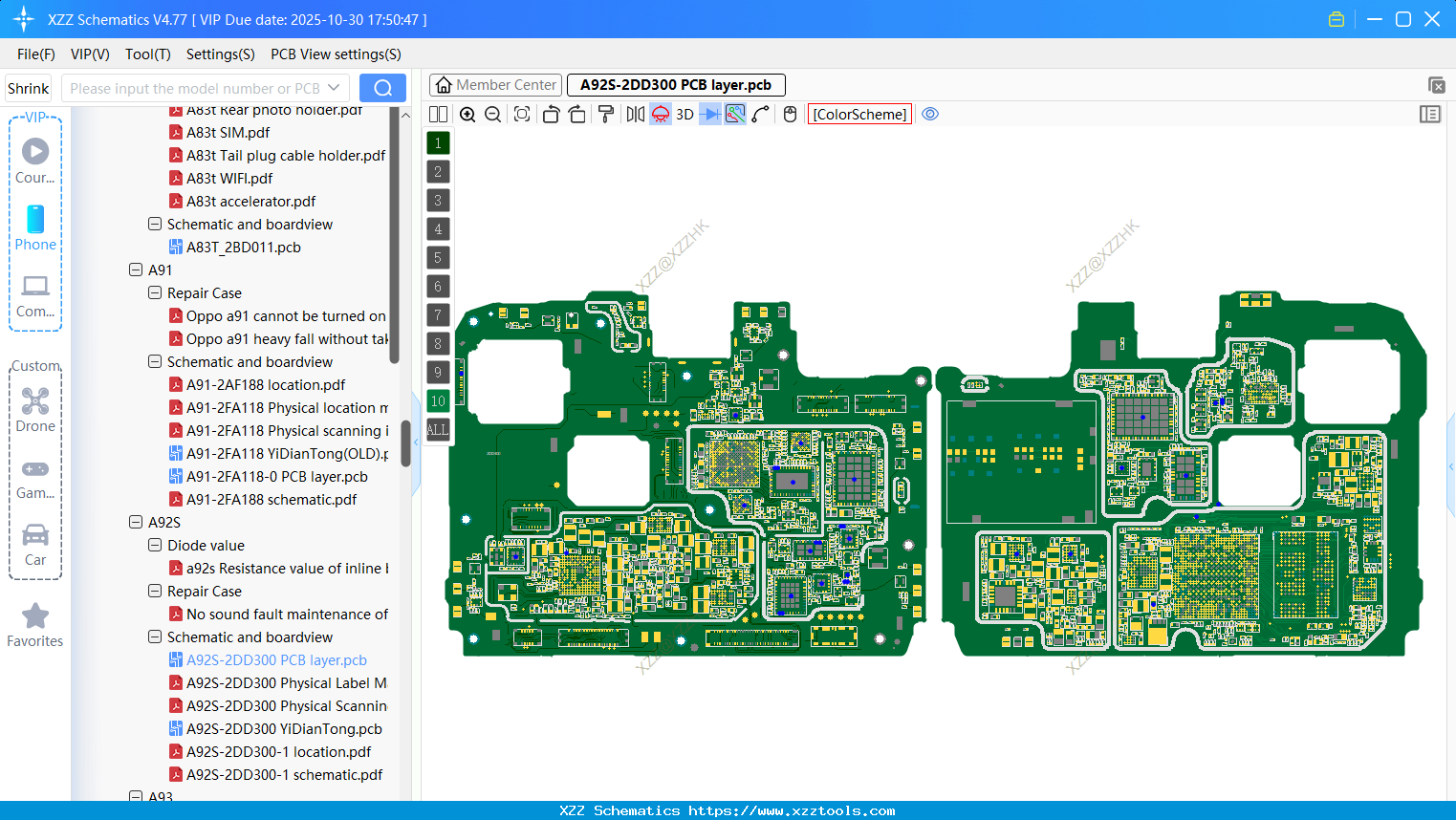 OPPO A92S-2DD300 PCB Layer